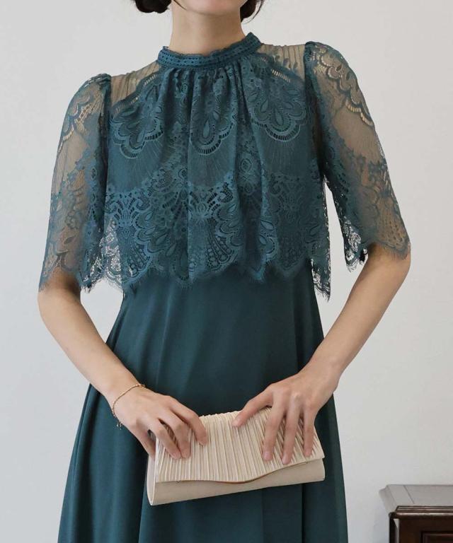 ブルーイースト（BLUEEAST）/フレアレーススリーブフィッシュテール