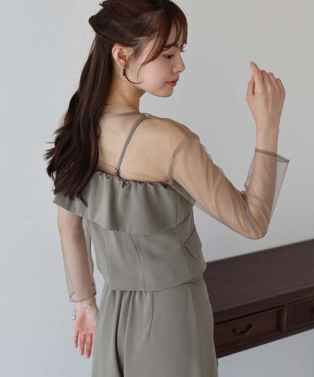 ブルーイースト（BLUEEAST）/オフショルパンツドレス_15