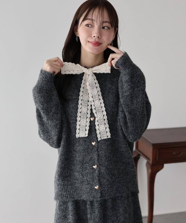 ブルーイースト（BLUEEAST）/リボンニット＆スカート セットアップ