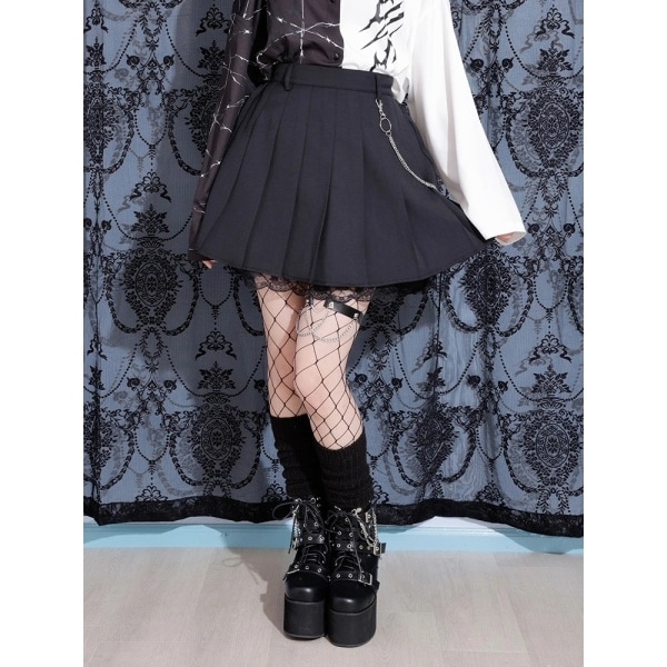 NOEMIE　トップス　スカート　セット ノエミー（NOEMIE）/［丈42cm］チェーン付き裾レースプリーツスカート