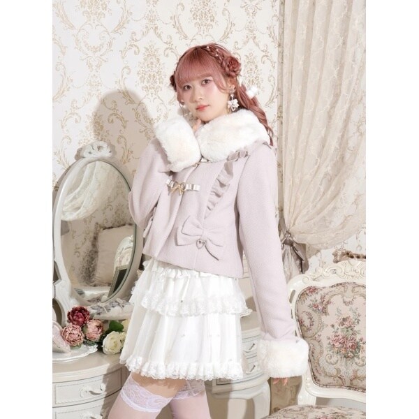 ノエミー NOÉMIEお嬢さんワッフルショートコート ブラック Mサイズ ノエミー NOEMIE お嬢さんワッフルショートコート （黒