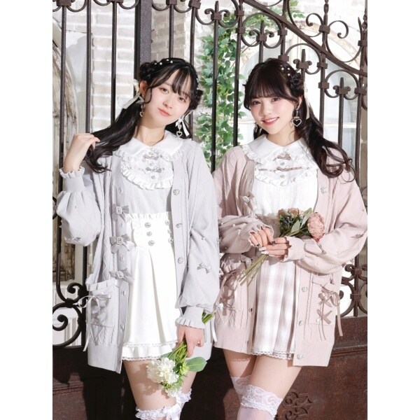 ノエミー（NOEMIE）/キラキラリボンケーブルカーディガン