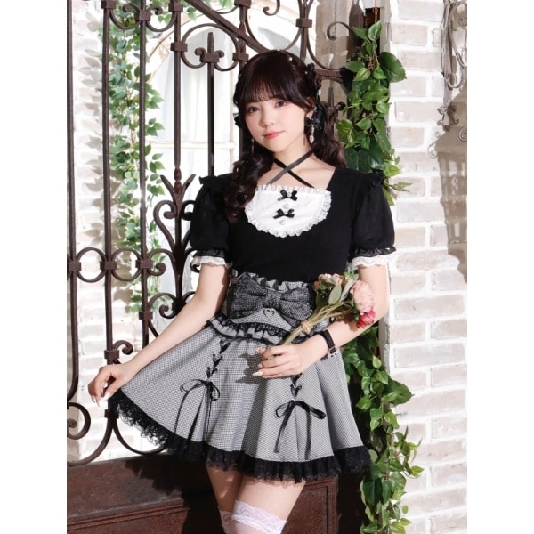 NOEMIE ノエミー お嬢さんバックレースアップチョーカーネックカットソー お嬢さんバックレースアップチョーカーネックカットソー