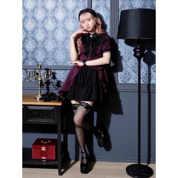 NOEMIE ノエミー ゴシックドレッシーラッフルセットアップ ゴシックドレッシーラッフルセットアップ（セットアップ｜ワイン
