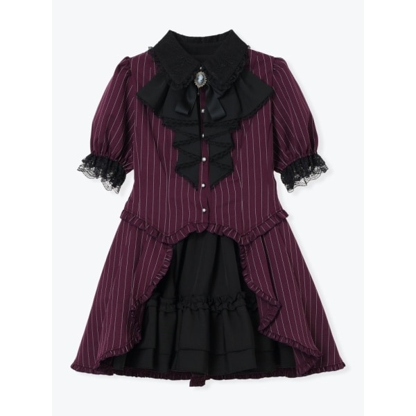 NOEMIE ノエミー ゴシックドレッシーラッフルセットアップ ゴシックドレッシーラッフルセットアップ（セットアップ｜ワイン