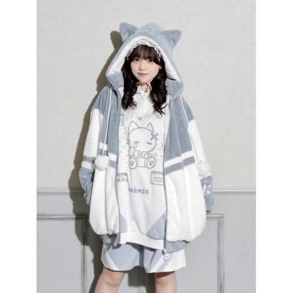 ノエミー（NOEMIE）/ねこ耳お星さまぽんぽんユニセックスファーブルゾン