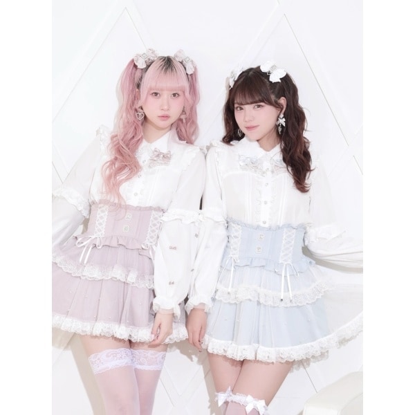 ノエミー（NOEMIE）/チャーム付きメニーリボンチュールブラウスの通販 ノエミーブラウス