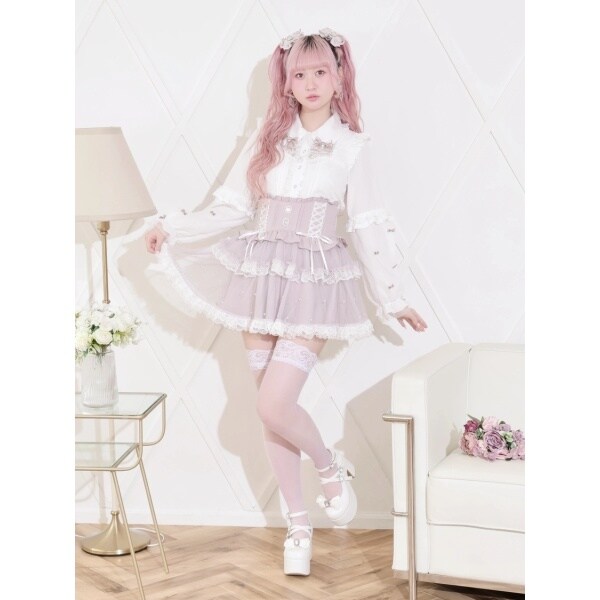 ノエミー（NOEMIE）/チャーム付きメニーリボンチュールブラウスの通販 