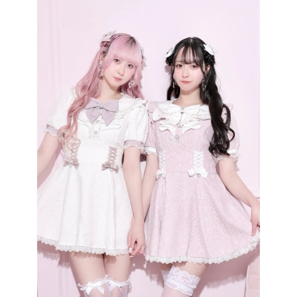 【NEW】ノエミー（NOEMIE）/総レースラッフルフリルスピンドルワンピース