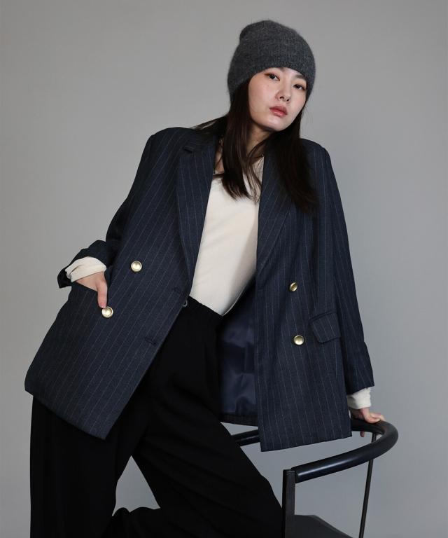ジェーバイブルー（J by blue）/ピンストライプテーラードジャケット