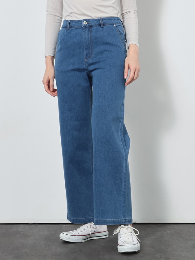 エレメント オブ シンプルライフ/ワイドデニムパンツ