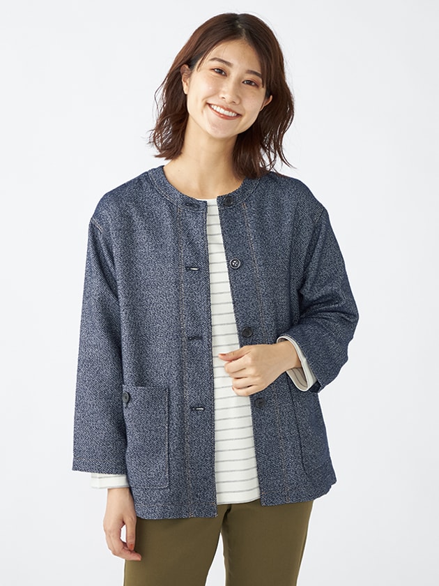 エレメント オブ シンプルライフ/デニムツイードジャケット