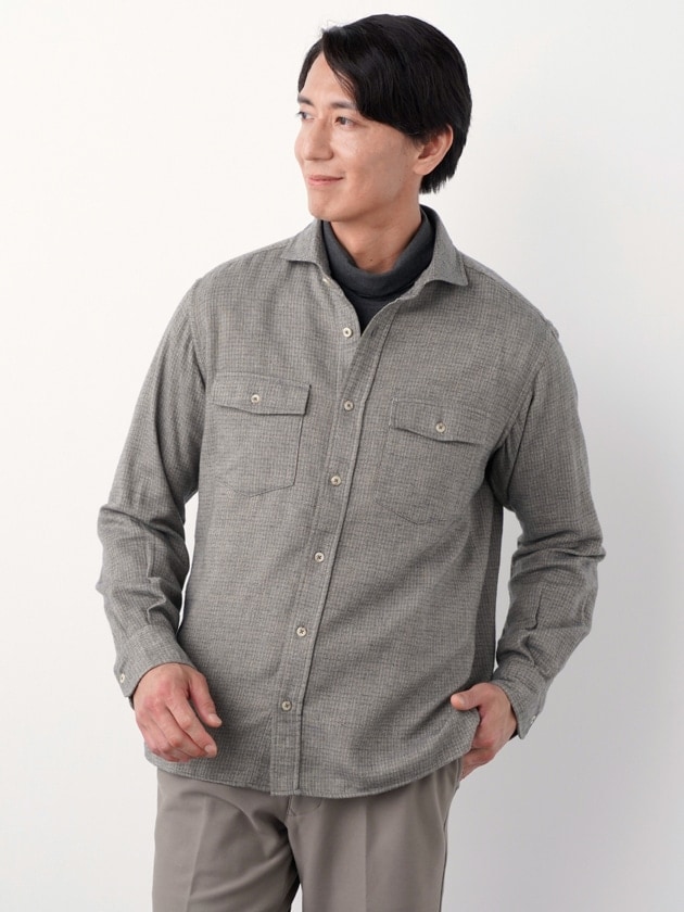 エレメント オブ シンプルライフ（element of SIMPLE LIFE）/ぬくもりシャンブレーシャツアウター 6,653円