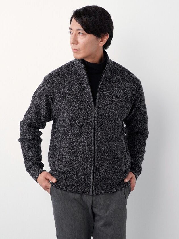 エレメント オブ シンプルライフ（element of SIMPLE LIFE）/メランジフルジップニット