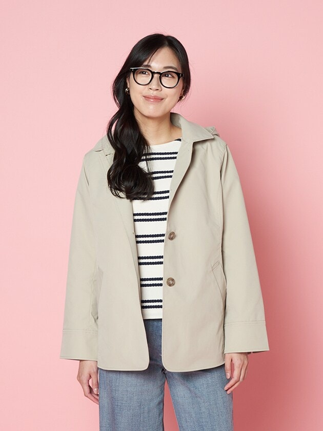 エレメント オブ シンプルライフ（element of SIMPLE LIFE）/クリアショートフーディジャケット