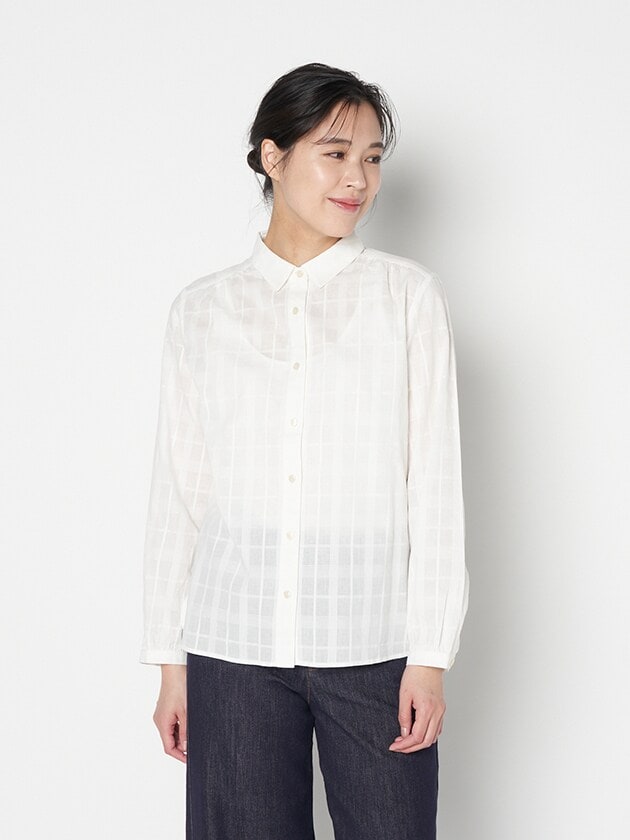 エレメント オブ シンプルライフ（element of SIMPLE LIFE）/シャドーチェックブラウス エレメント オブ シンプルライフ（element of SIMPLE LIFE）/シャドー