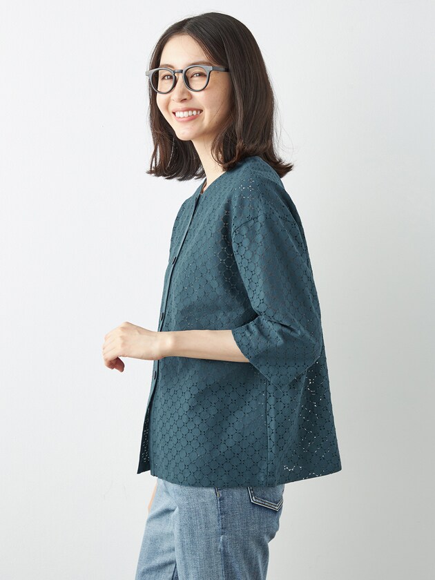 BALLSEY（ボールジィ）の「ジオメトリックボーダーレース フレア