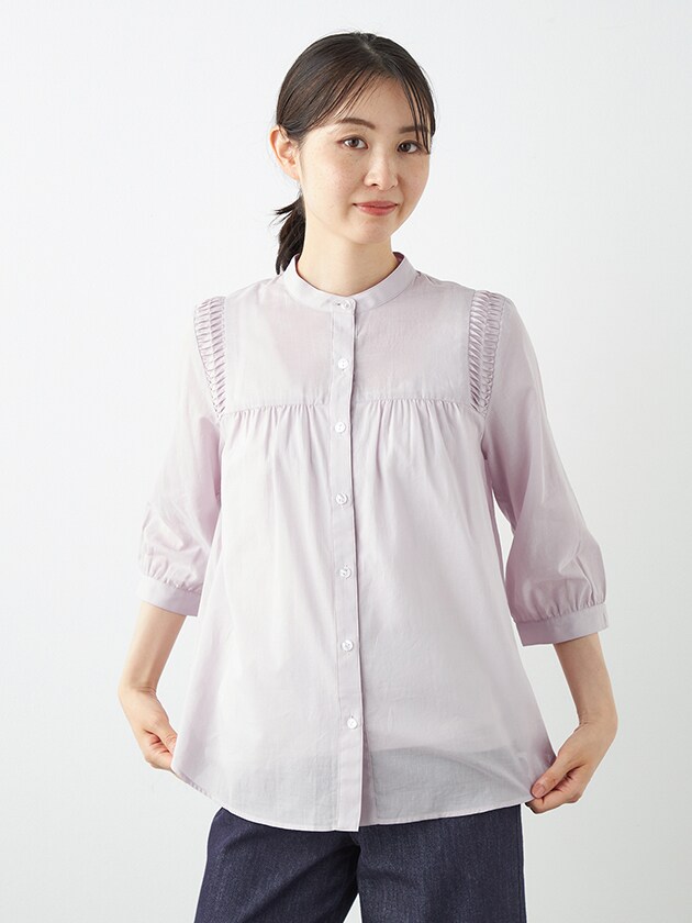 エレメント オブ シンプルライフ（element of SIMPLE LIFE）/ショルダータッキングブラウス