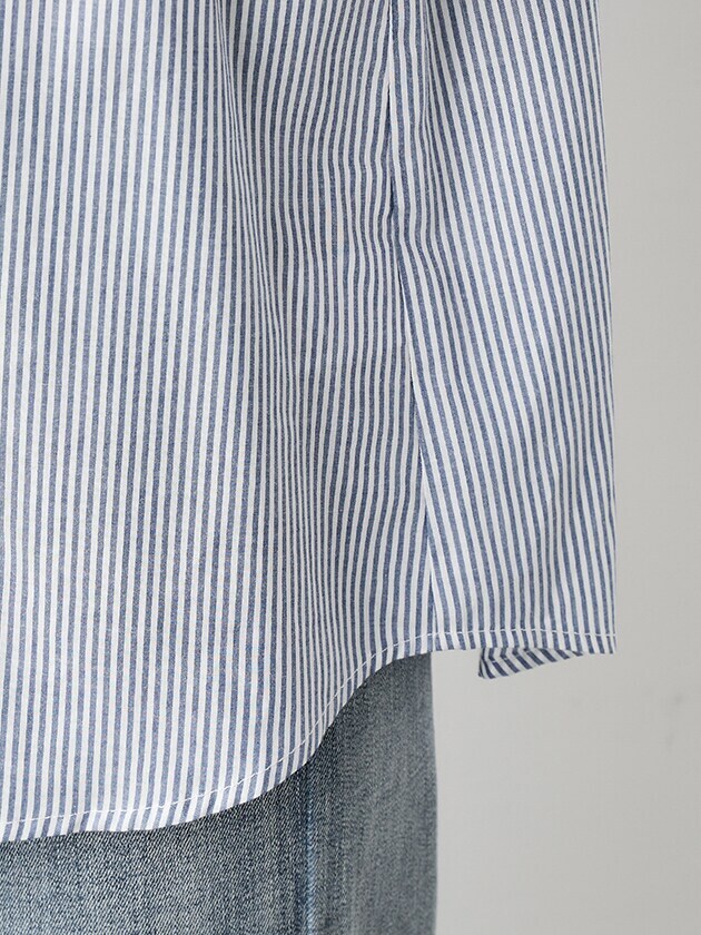 エレメント オブ シンプルライフ（element of SIMPLE LIFE）/フリルストライプブラウス エレメント オブ シンプルライフ（element of SIMPLE LIFE）/フリル