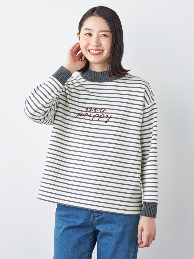 エレメント オブ シンプルライフ（element of SIMPLE LIFE）/刺繍リブボーダーPO