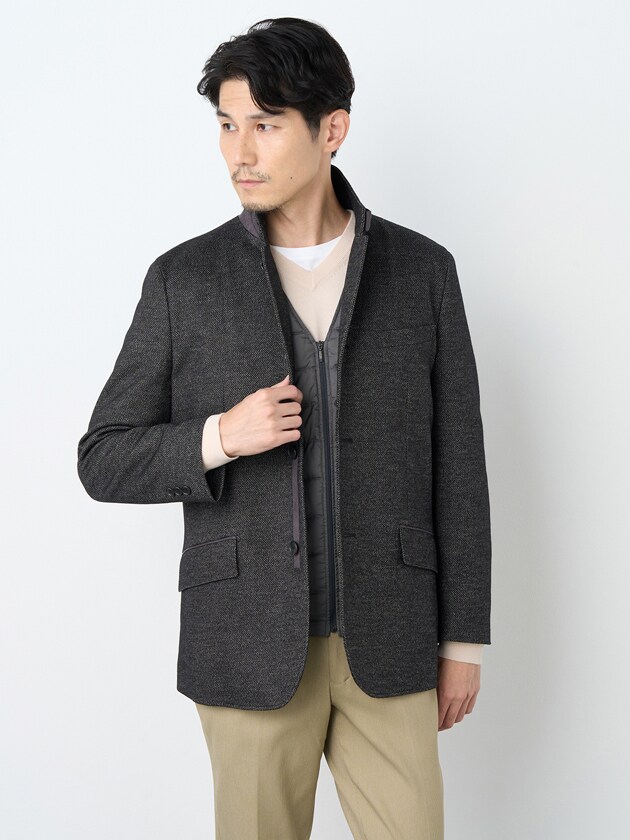 エレメント オブ シンプルライフ（element of SIMPLE LIFE）/尾州生地ウールトップヘリンボンコンバチジャケット