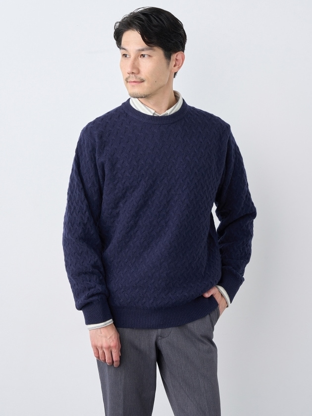 エレメント オブ シンプルライフ（element of SIMPLE LIFE）/バスケットクルーネックニット