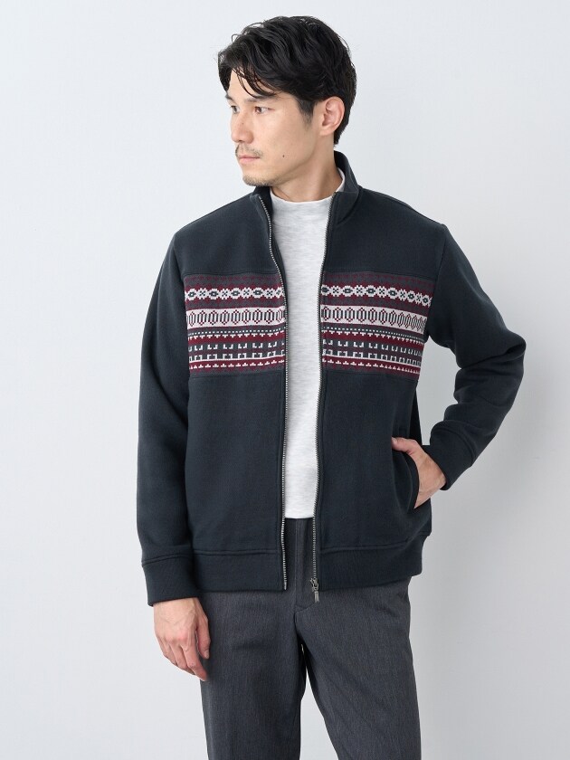 エレメント オブ シンプルライフ（element of SIMPLE LIFE）/アクリルレーヨン切替フルジップ