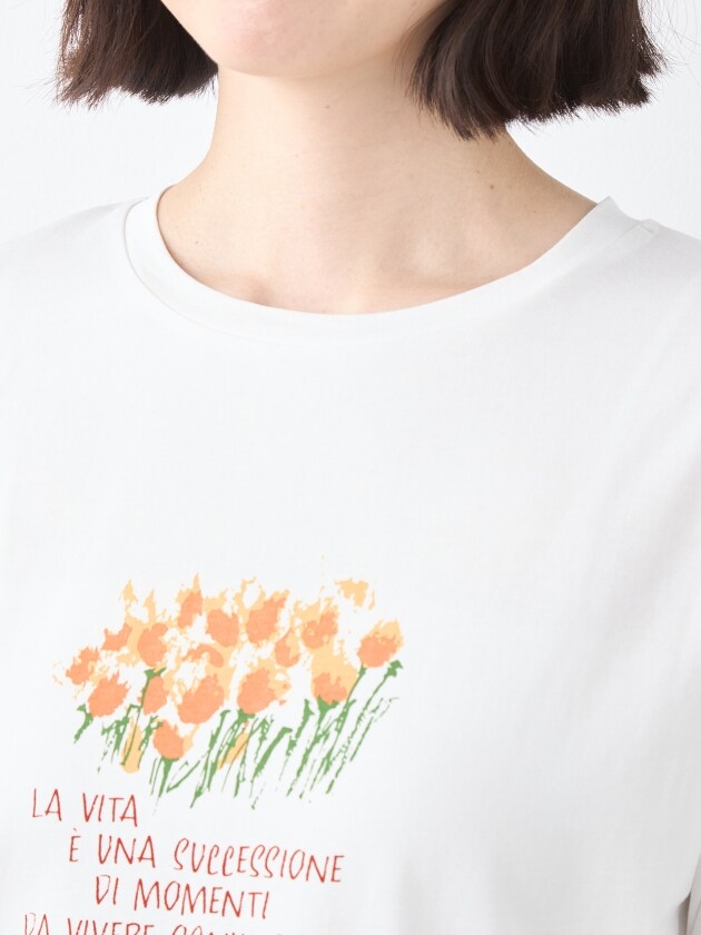 エレメント オブ シンプルライフ（element of SIMPLE LIFE）/【2点セット】フラワープリントＴシャツ＆エコバッグ_5