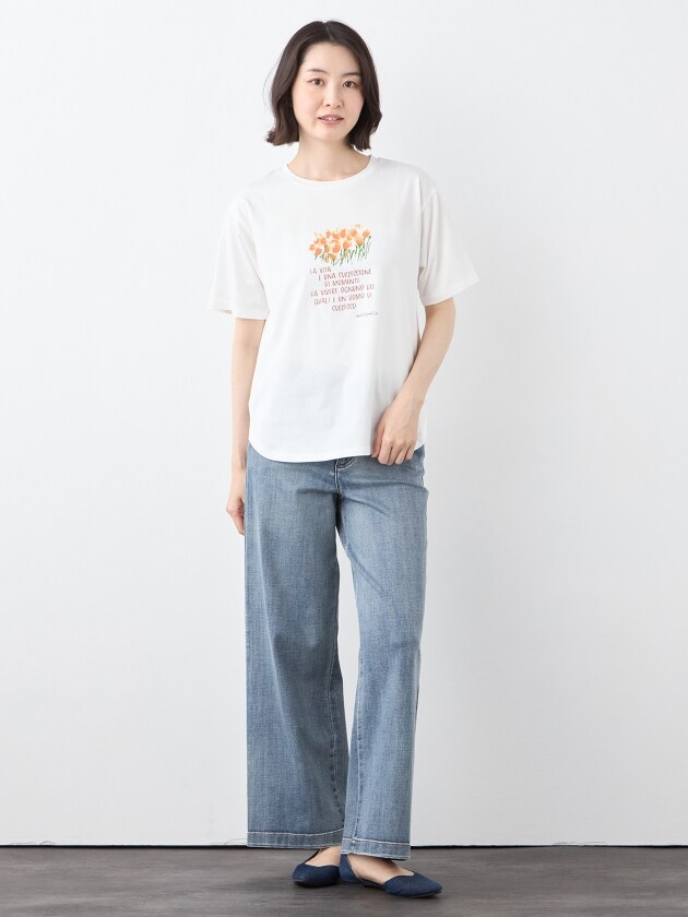 エレメント オブ シンプルライフ（element of SIMPLE LIFE）/【2点セット】フラワープリントＴシャツ＆エコバッグ_8