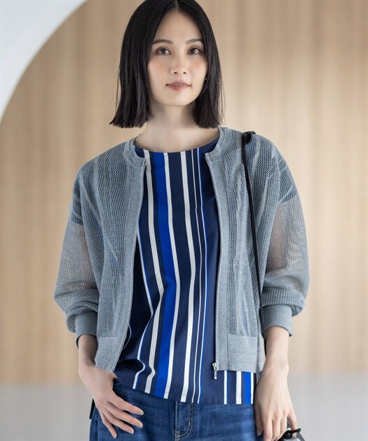 エーシーデザインバイアルファキュービック A/C DESIGN BY ALPHA CUBIC ライトテーラードジャケット （ネイビ エーシーデザインバイアルファキュービック A⁄C DESIGN BY ALPHA CUBIC