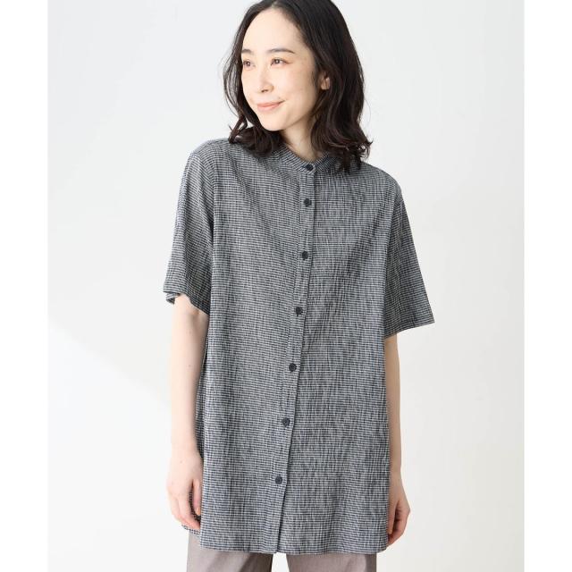 デコイ（DECOY）/【高島ちぢみ】チュニックブラウス【汗をかいてもムレにくい】_1