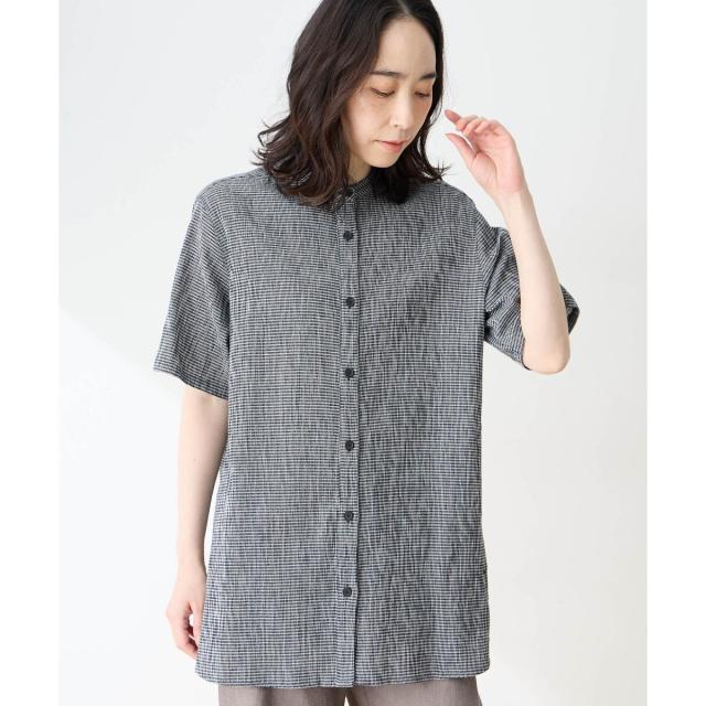 デコイ（DECOY）/【高島ちぢみ】チュニックブラウス【汗をかいてもムレにくい】_5