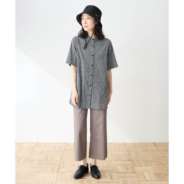 デコイ（DECOY）/【高島ちぢみ】チュニックブラウス【汗をかいてもムレにくい】_8