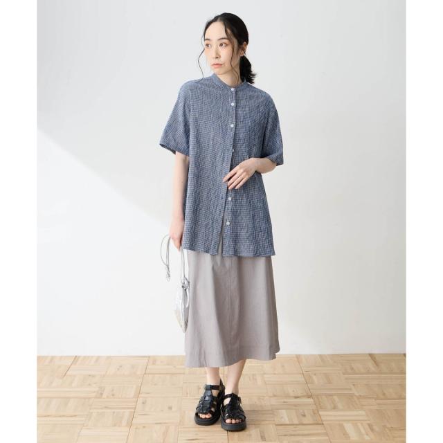デコイ（DECOY）/【高島ちぢみ】チュニックブラウス【汗をかいてもムレにくい】_9