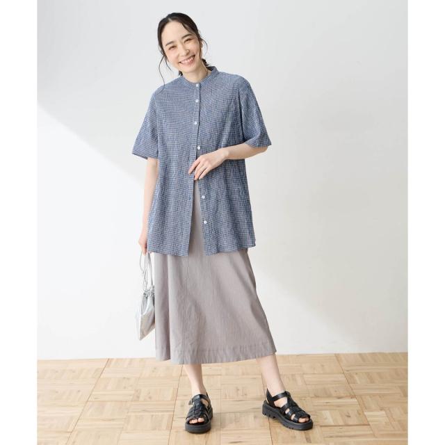デコイ（DECOY）/【高島ちぢみ】チュニックブラウス【汗をかいてもムレにくい】_10