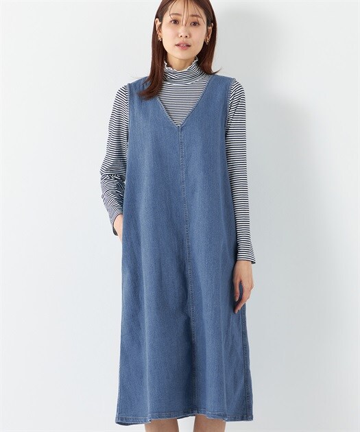 【NEW】プチ オンフルール（Petit Honfleur）/デニムジャンパースカート 5,836円