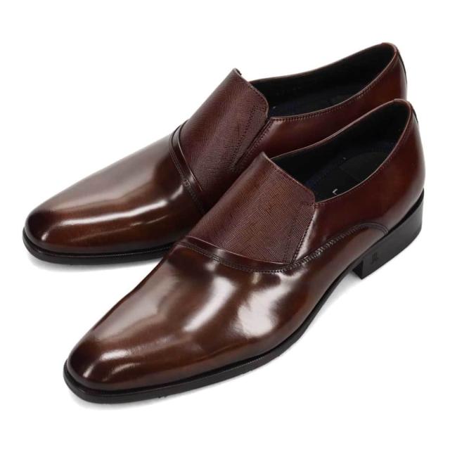 ランバン コレクション（LANVIN COLLECTION）/LANVIN COLLECTION　異素材ミックスサイドエラスティックスリッポンシューズ