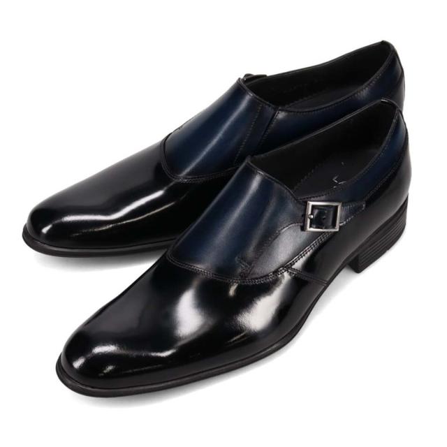 ランバン コレクション（LANVIN COLLECTION）/【LANVIN COLLECTION】異素材MIXフォーマルプレーンシングルモンクストラップ