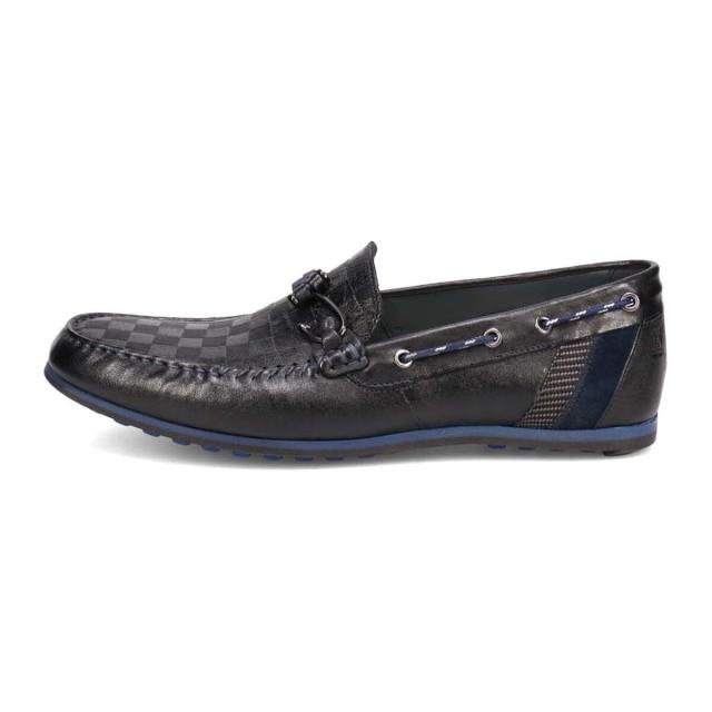 ランバン オン ブルー（LANVIN en Bleu）/LANVIN en Bleu ブロックチェックエンボスレザードライビングシューズ_2