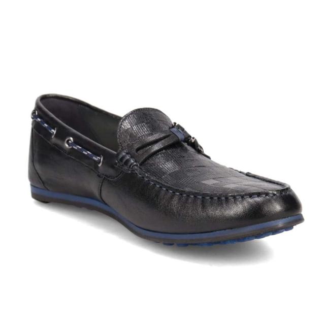 ランバン オン ブルー（LANVIN en Bleu）/LANVIN en Bleu ブロックチェックエンボスレザードライビングシューズ_5