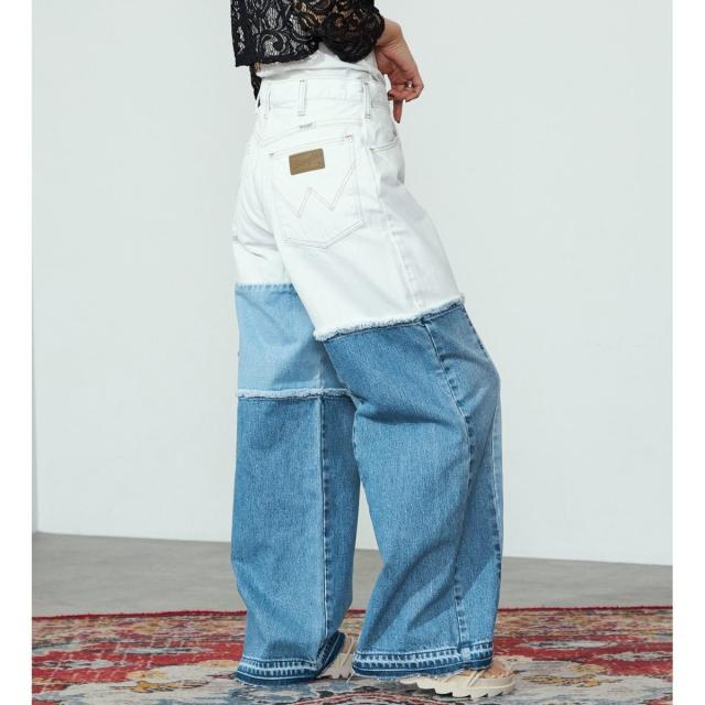 ラングラー（Wrangler）/リメイクワイドデニムパンツ