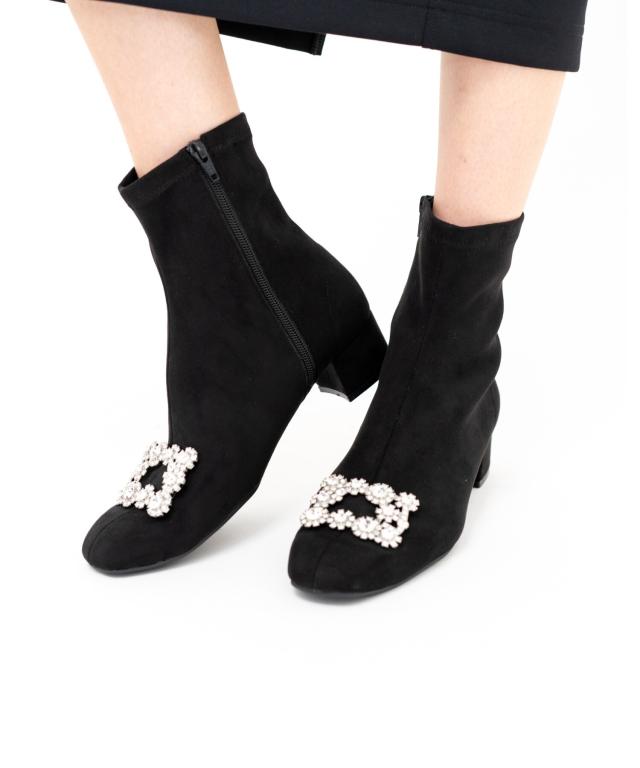 エマフランシス（Emma Francis）/スクエアトゥ ビジュー ブーツの通販