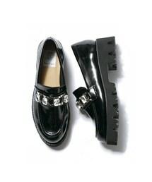 エマフランシス（Emma Francis）/トラックソール ビジュー ローファーの通販は 10,338円