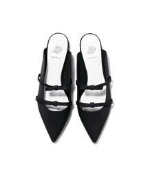 エマフランシス（Emma Francis）/ポインテッドトゥ ダブルストラップ フラット ミュールの通販は 9,112円