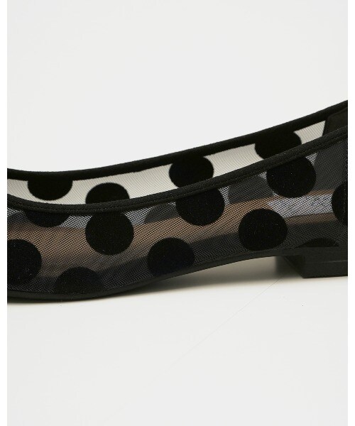 エマフランシス（Emma Francis）/ポインテッドトゥ ドット柄 チュール