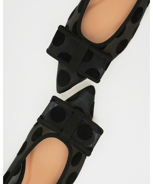 エマフランシス（Emma Francis）/ポインテッドトゥ ドット柄 チュール