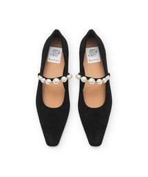エマフランシス（Emma Francis）/パールストラップ フラット パンプス