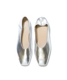 エマフランシス（Emma Francis）/スクエアトゥ フラット Uカット パンプス