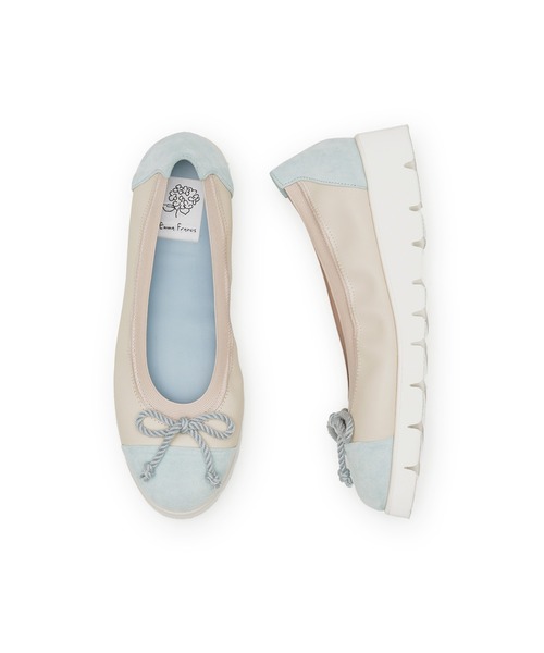 Emma France 22.5cmブルーレザースエード 箱付き Emma France 22.5cm