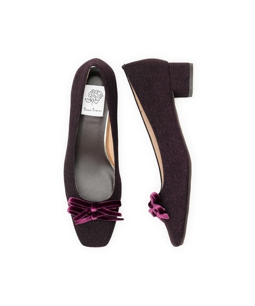 NEW】エマフランシス（Emma Francis）/ダブルリボン 3cm パンプス